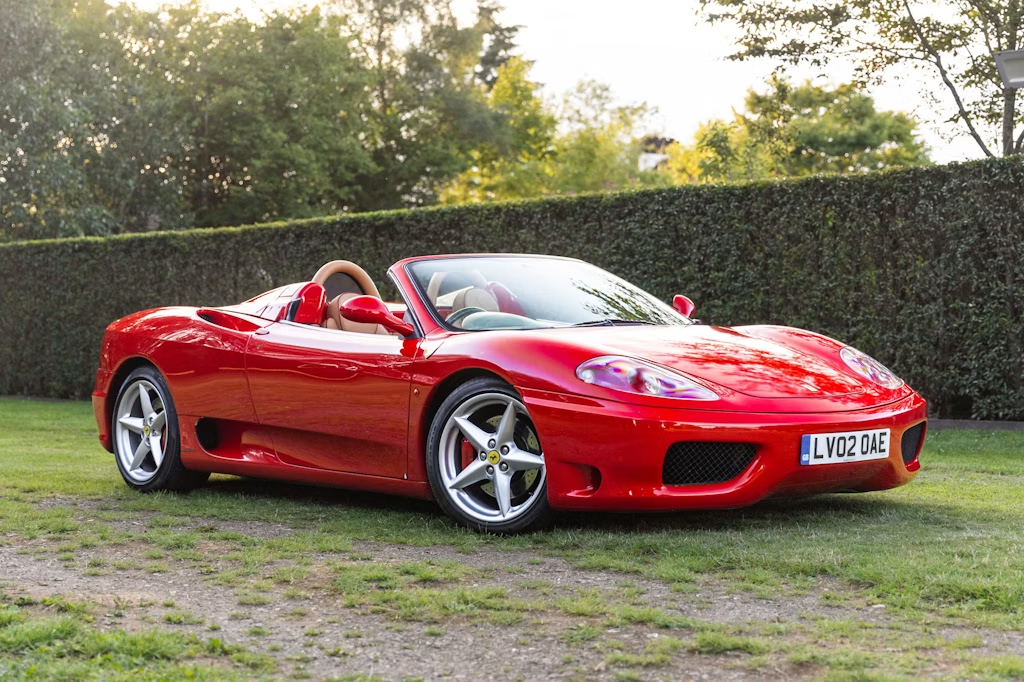 2002 Ferrari 360 Spider for hire, film, TV and photoshoots London