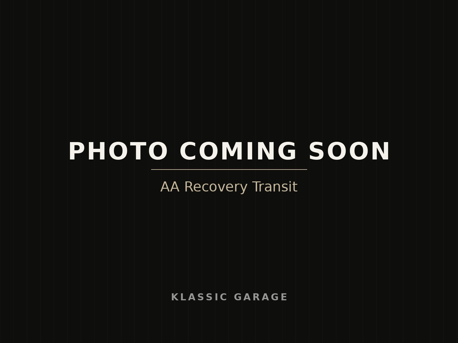 Front three-quarter of the retro AA recovery Ford Transit