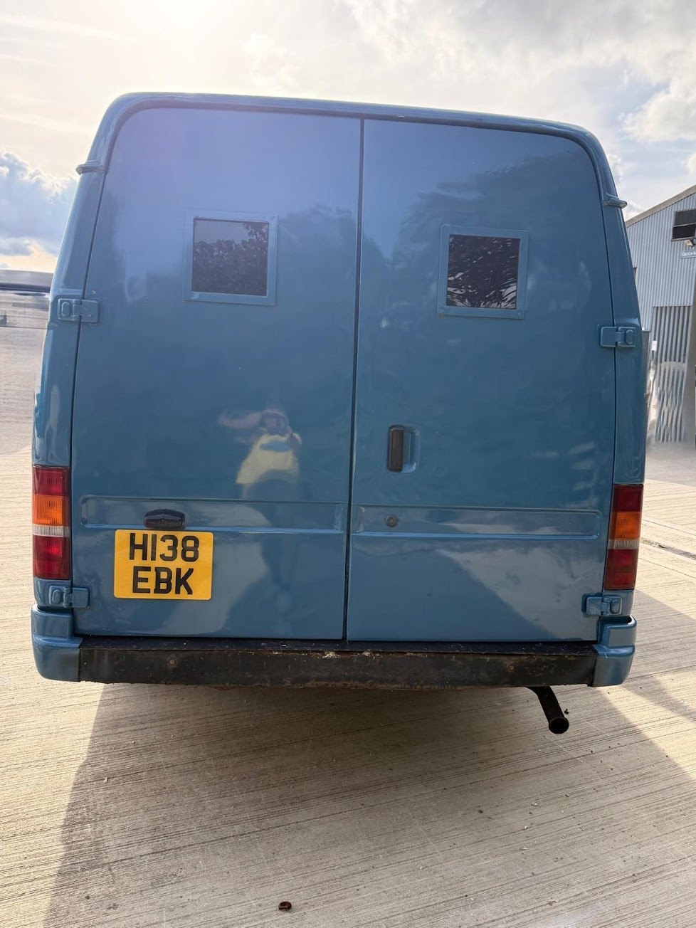 Rear doors of the Ford Transit armoured cash-in-transit van