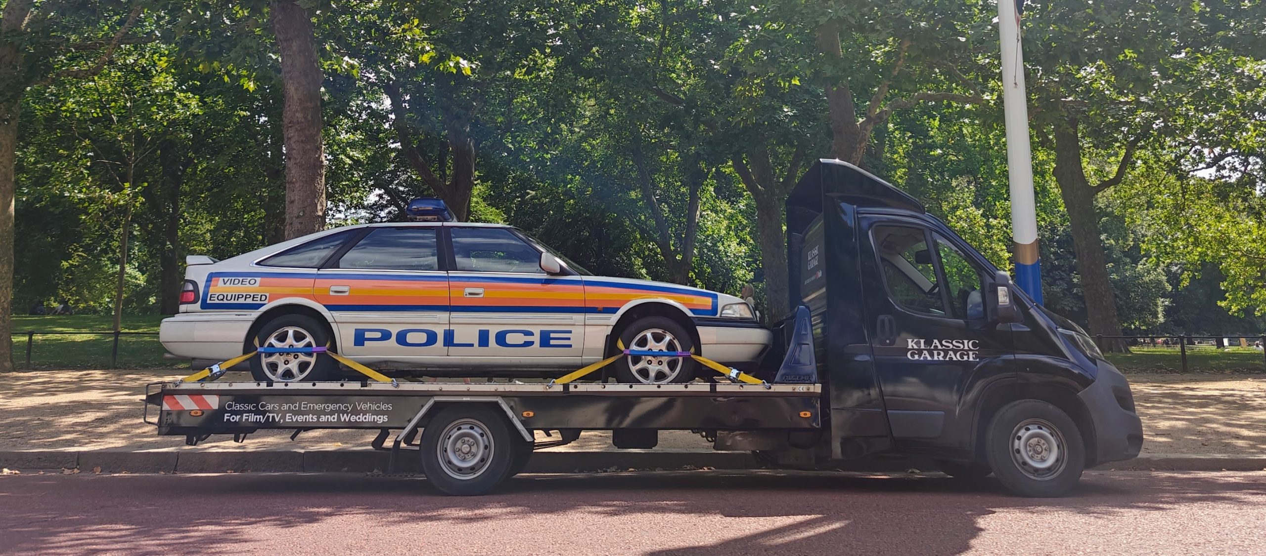 Classic police car for film and TV production UK